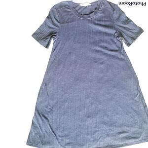 BCBGENERATION NAVY BLUE SHORT SLEEVE DRESS - XS